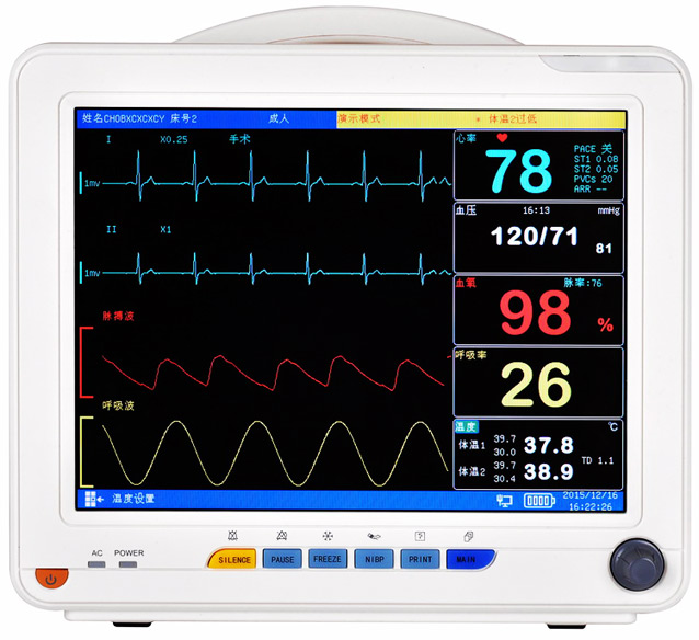 多参数监护仪（12.1寸，7参数+锂电+呼末CO2）